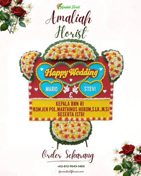 Papan Bunga Pernikahan Tambak Oso Wilangun